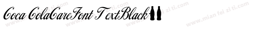 Coca ColaCareFont TextBlack字体转换